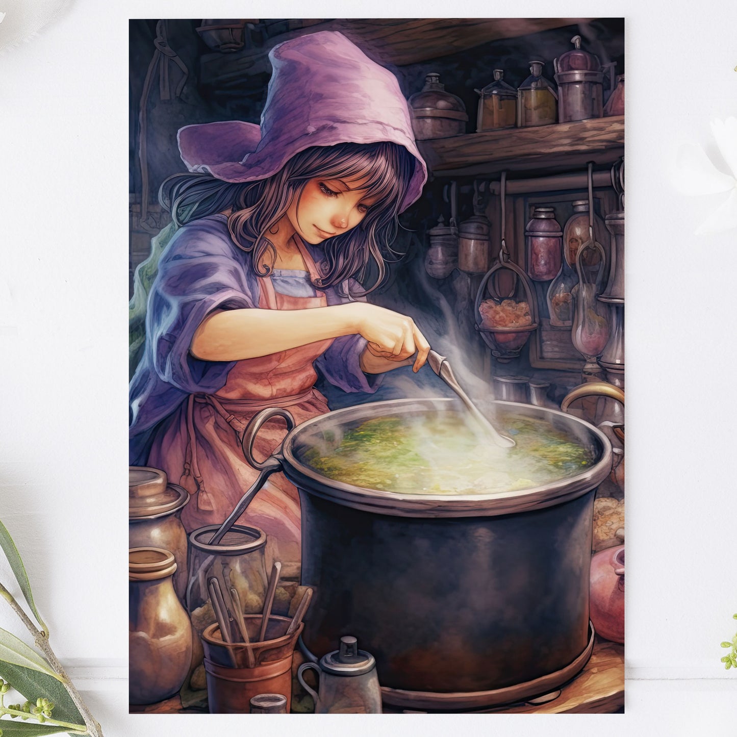 Postcard Cute Halloween Witch PC563