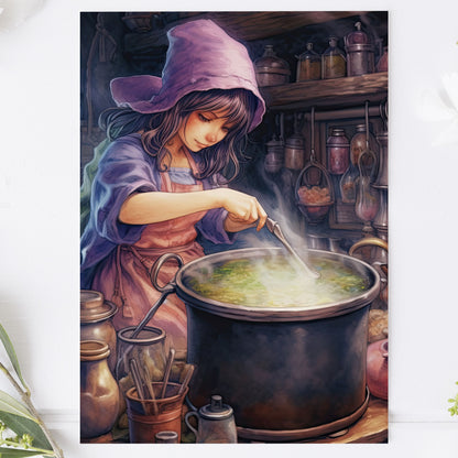 Postcard Cute Halloween Witch PC563