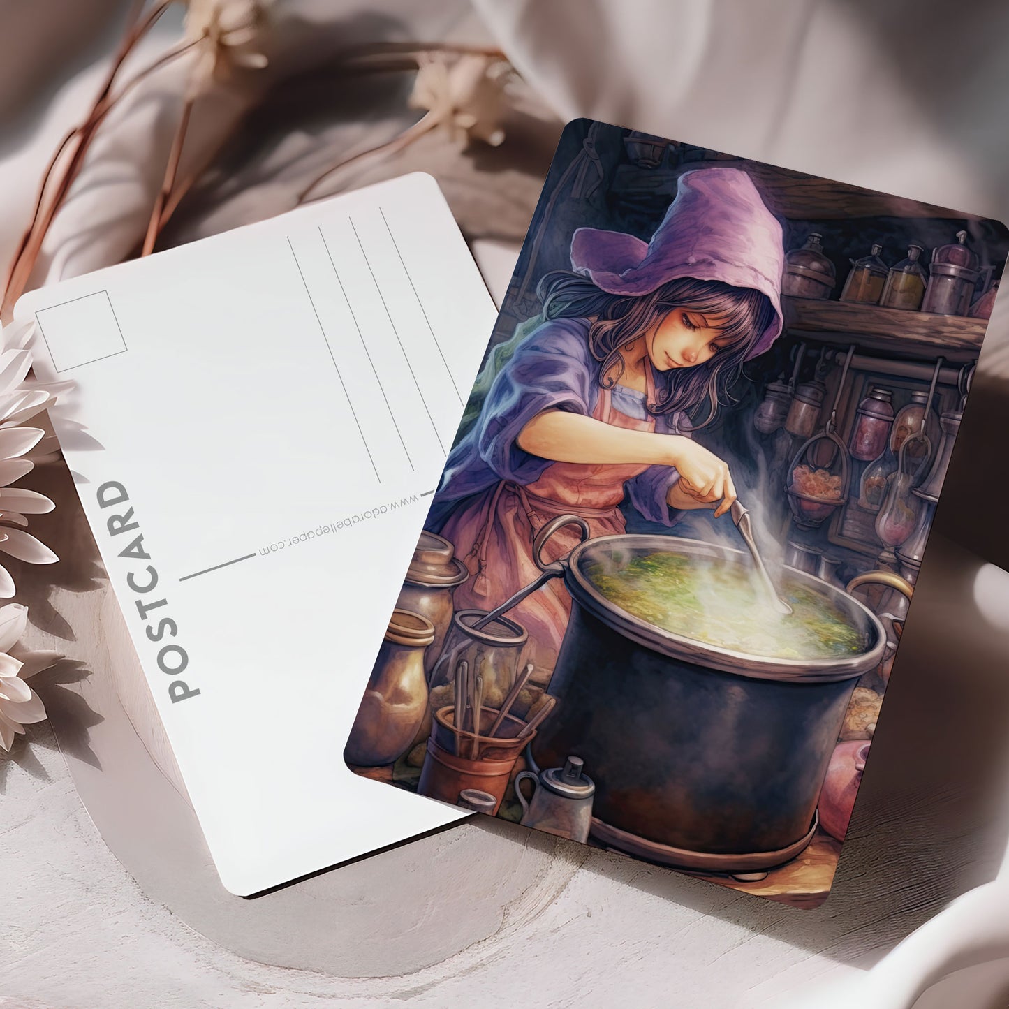 Postcard Cute Halloween Witch PC563
