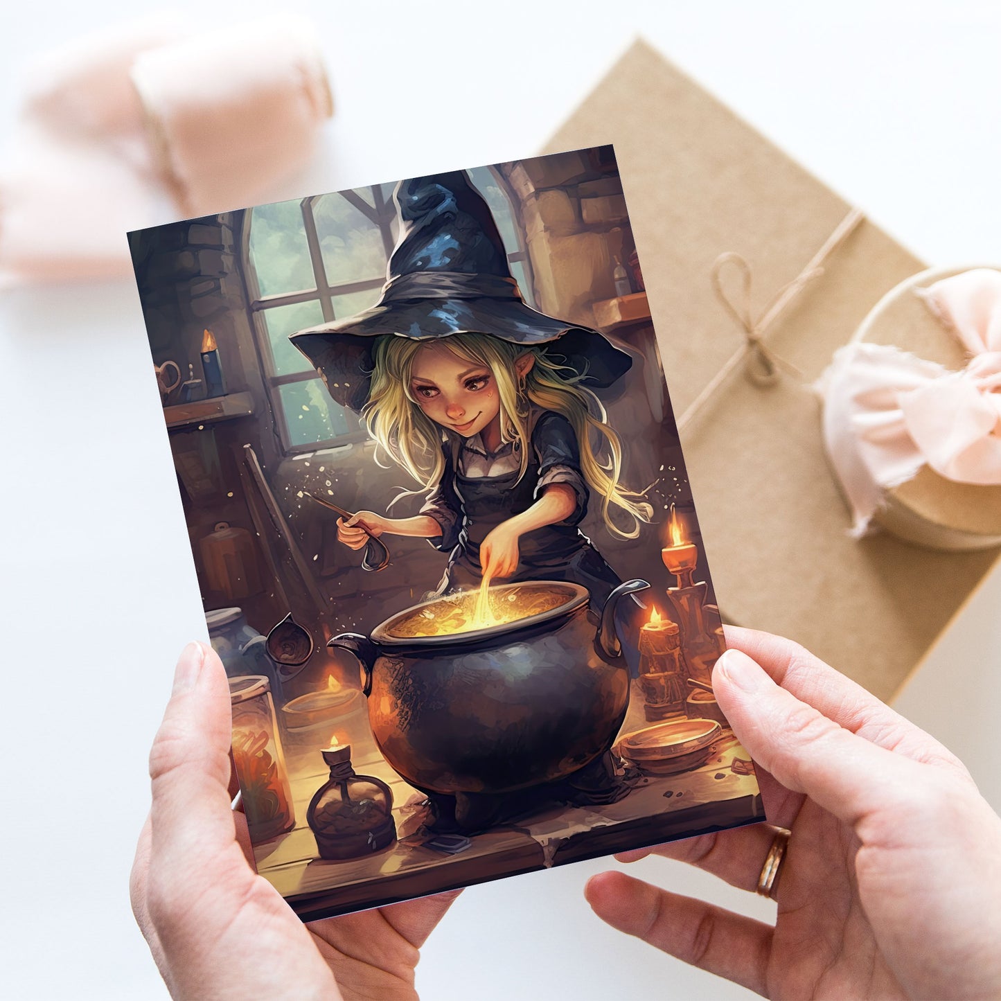 Postcard Cute Halloween Witch PC565