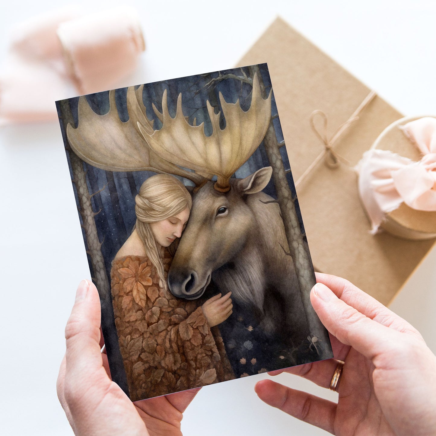 Postcard Animal Lover Moose PC574