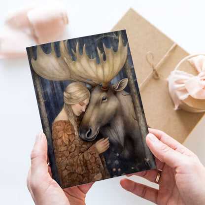 Postcard Animal Lover Moose PC574