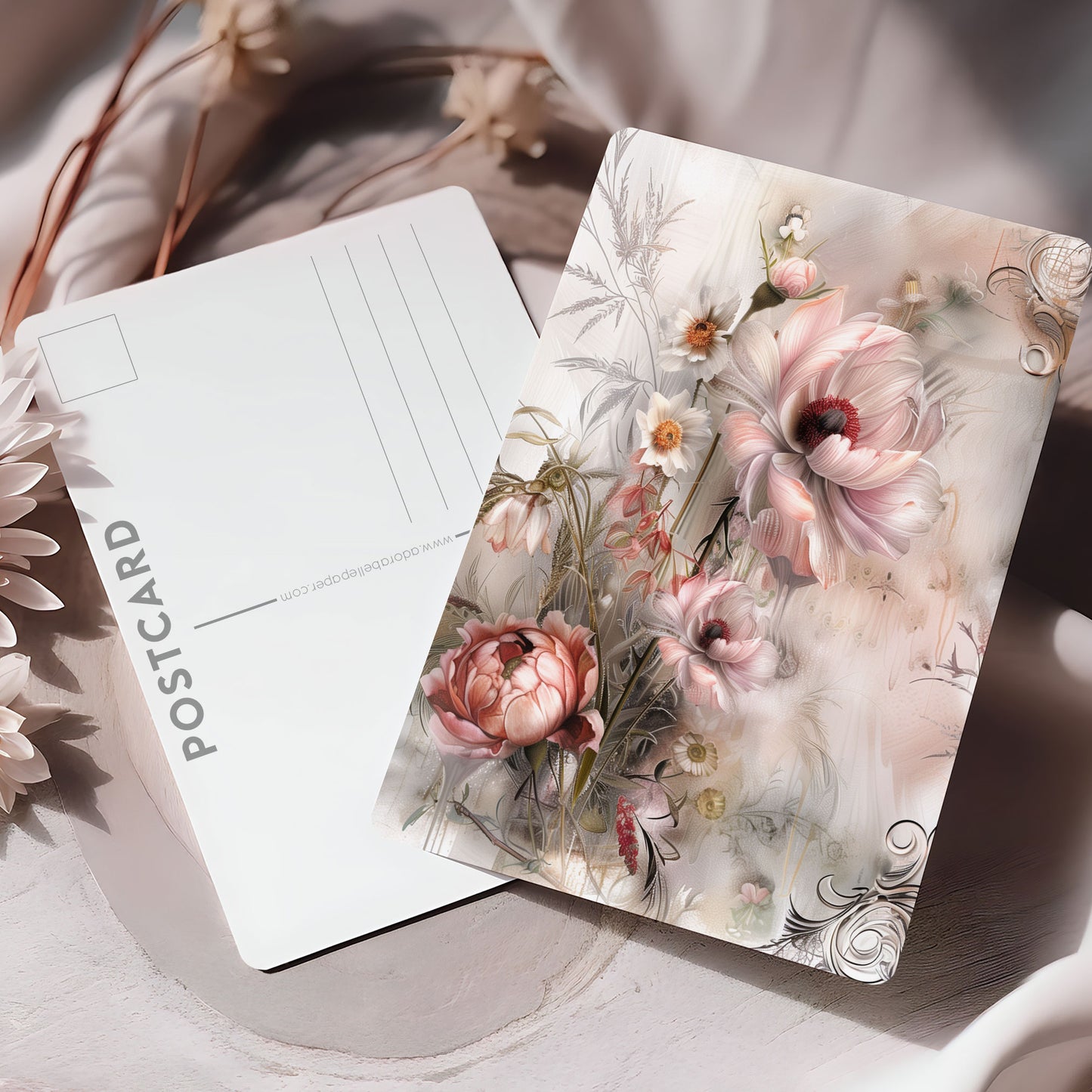 Postcard Chic Bouquet PC591