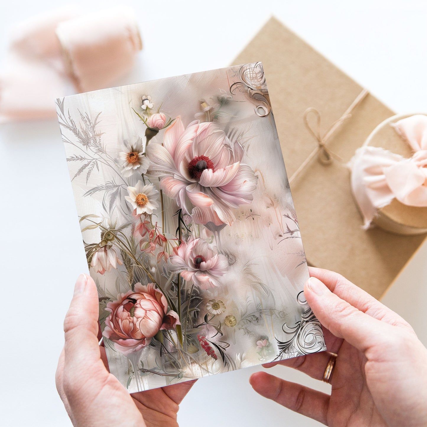 Postcard Chic Bouquet PC591