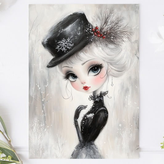 Vykort Whimsy Retro Girl PPPC594