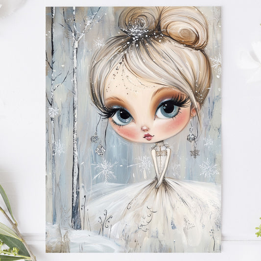 Vykort Whimsy Retro Girl PPPC597
