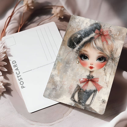 Postcard Whimsy Retro Girl PC598