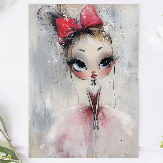 Vykort Whimsy Retro Girl PPPC599
