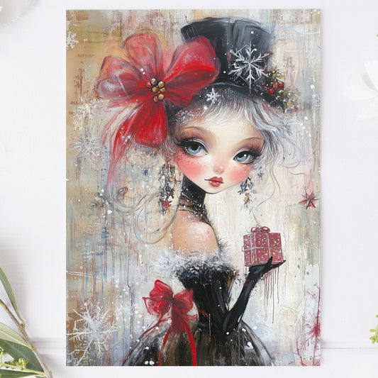 Vykort Whimsy Retro Girl PPPC600
