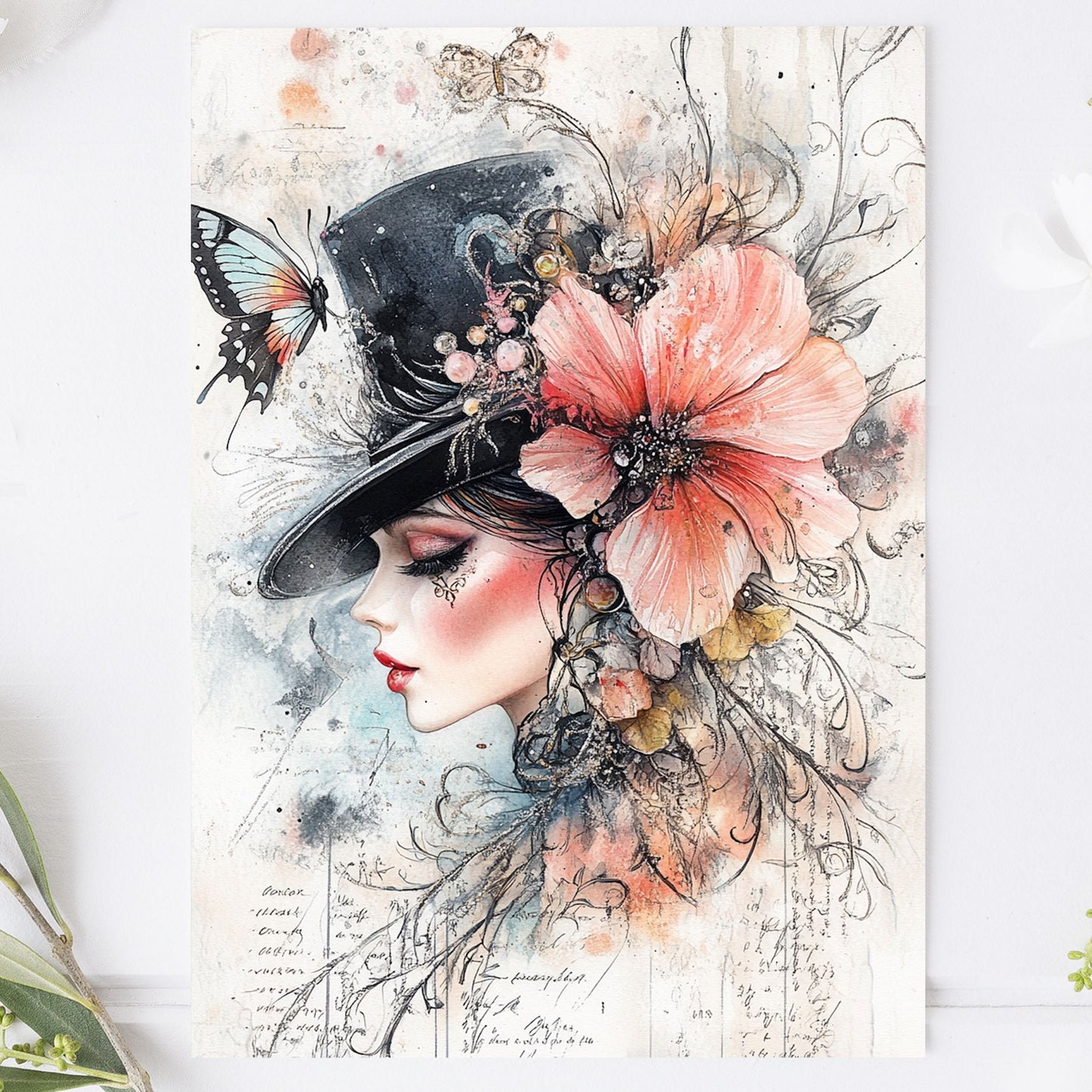 Postcard Victorian Girl PC606