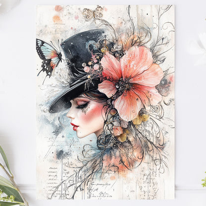 Postcard Victorian Girl PC606