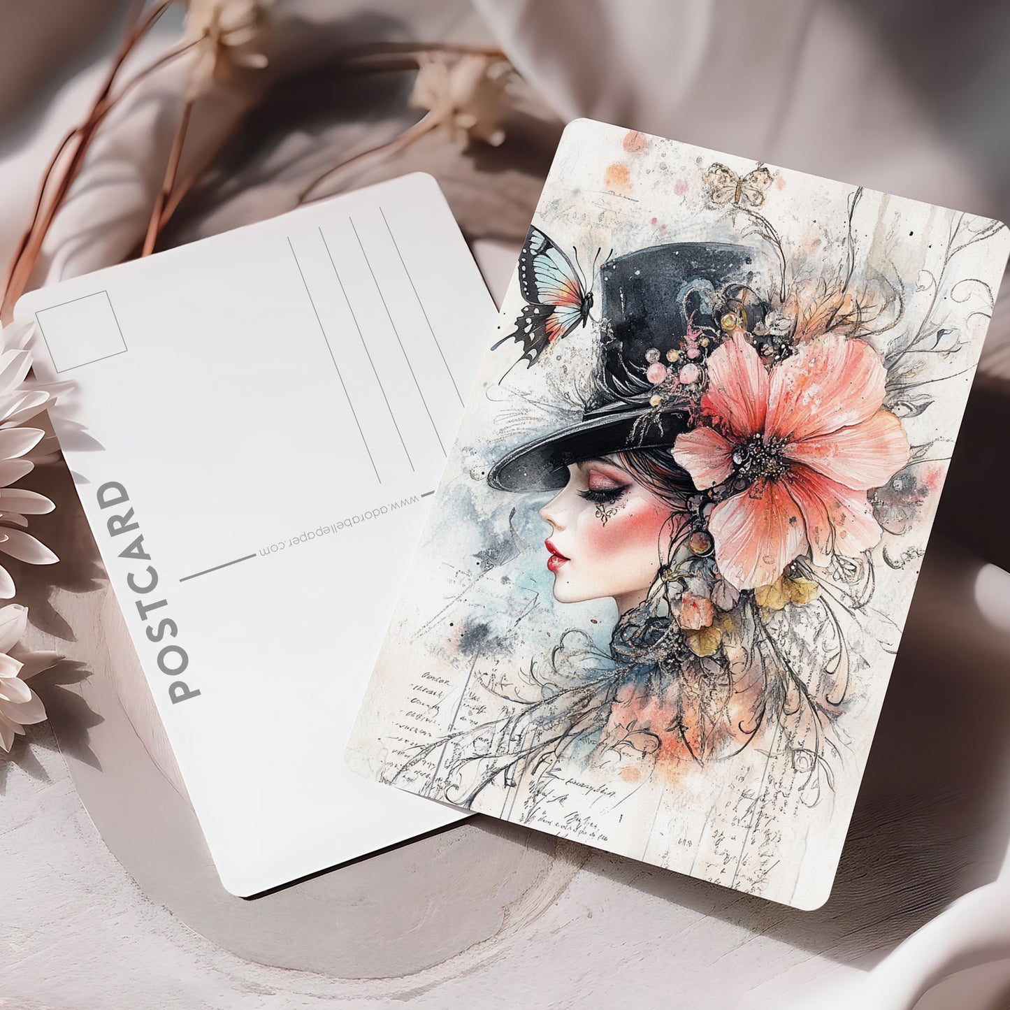 Postcard Victorian Girl PC606
