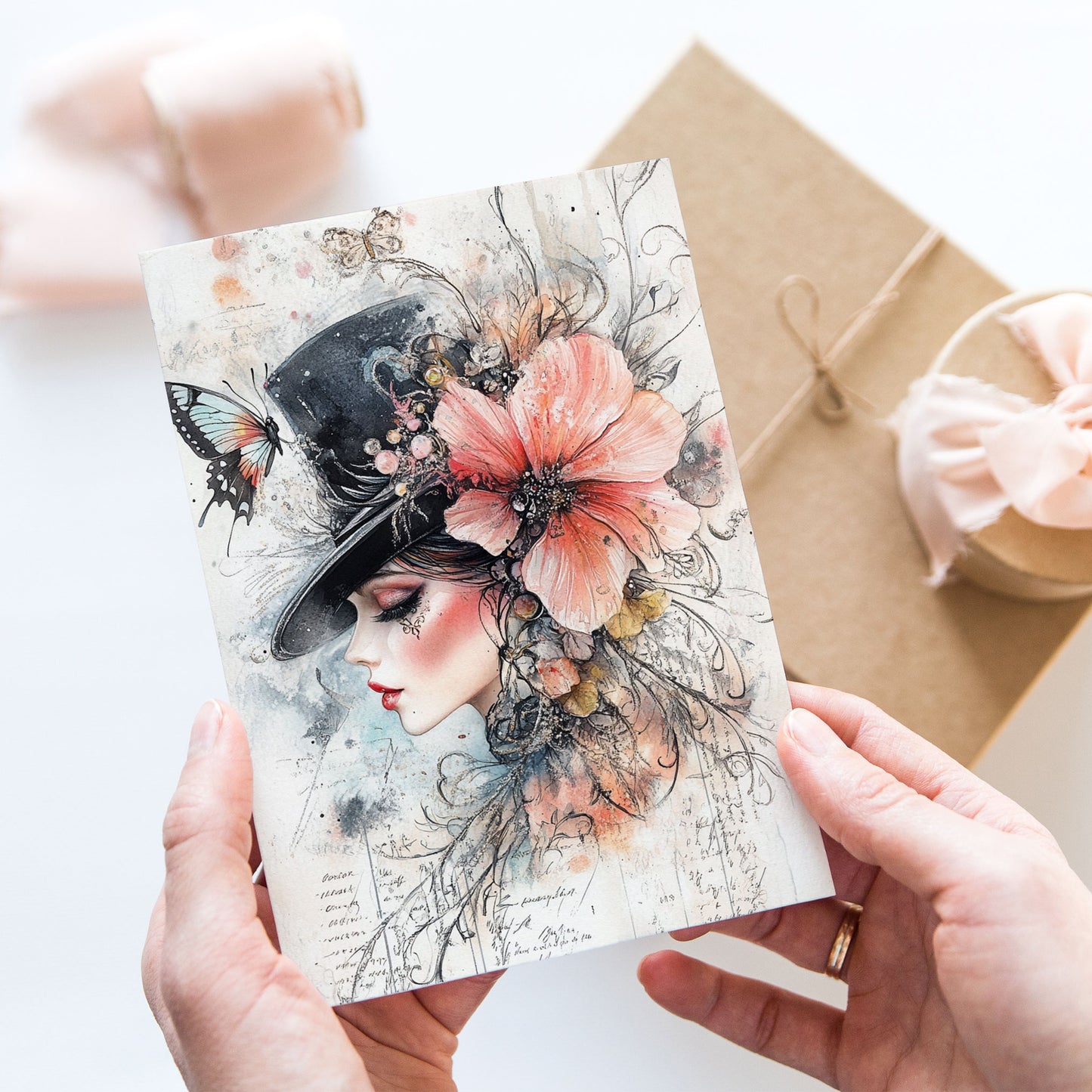 Postcard Victorian Girl PC606