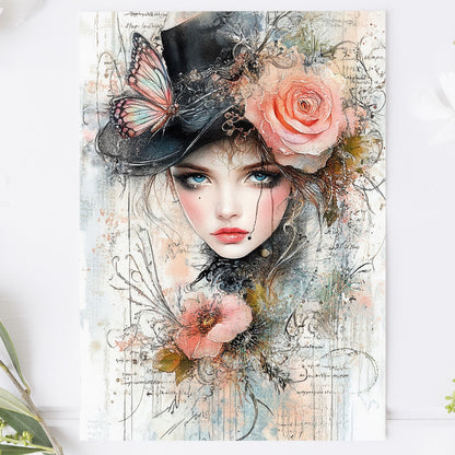 Postcard Victorian Girl PC607