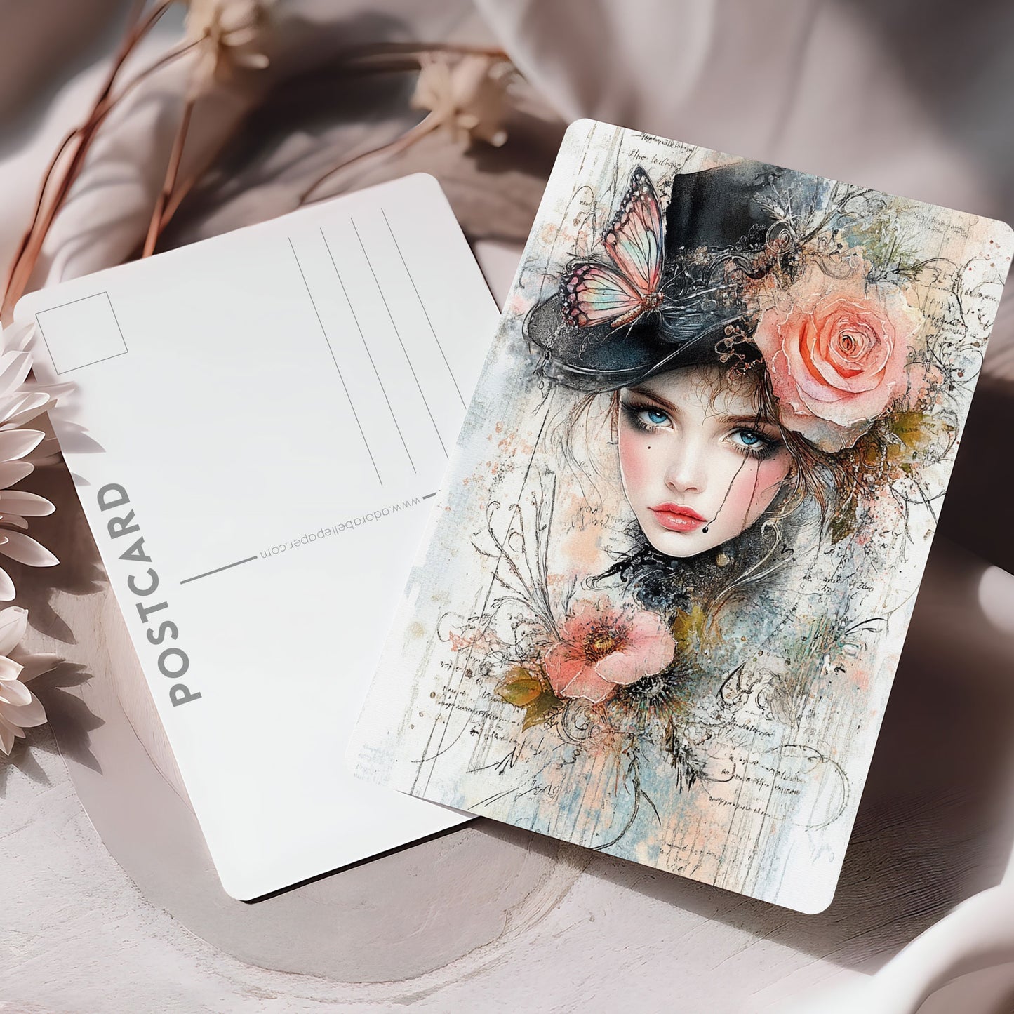 Postcard Victorian Girl PC607