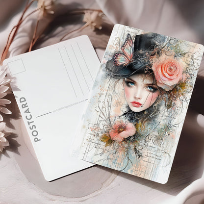 Postcard Victorian Girl PC607