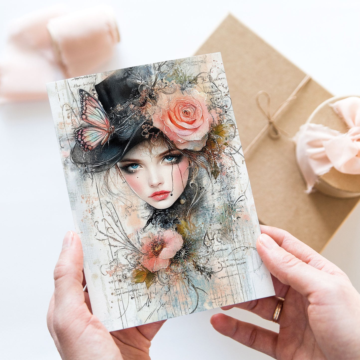 Postcard Victorian Girl PC607