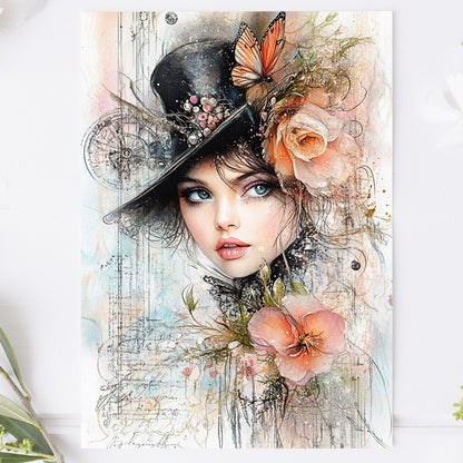 Postcard Victorian Girl PPPC608
