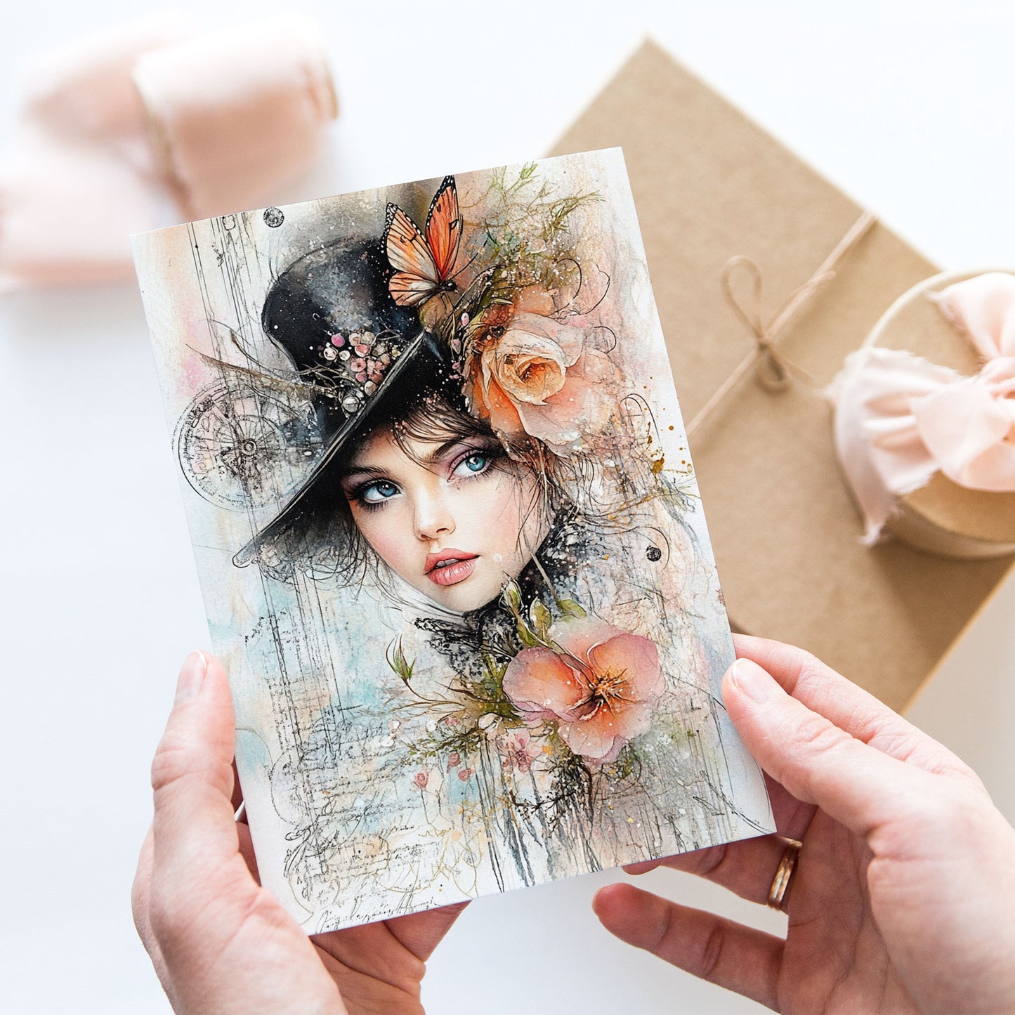 Postcard Victorian Girl PPPC608