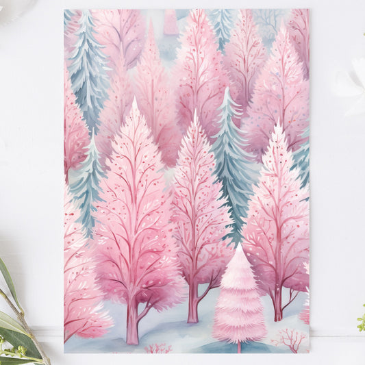Vykort Rosa Skog PPPC614