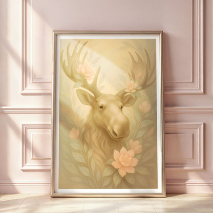 Poster Älg - Skogsdjur Art Print - Tryckt Poster i olika storlekar - PR88-12