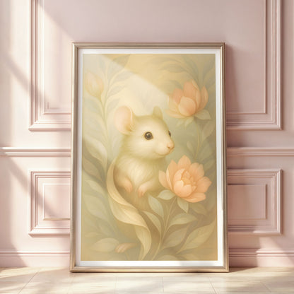 Poster Mus - Skogsdjur Art Print - Tryckt Poster i olika storlekar - PR88-6