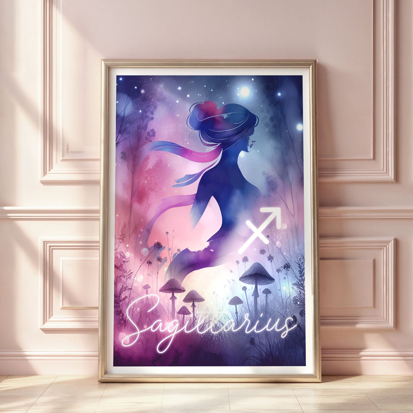 Wall Art Zodiac Sagittarius - Astrology Print - Printed Poster in multiple sizes - PR89-4