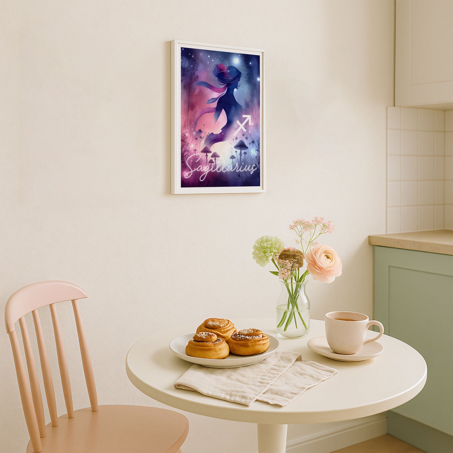 Wall Art Zodiac Sagittarius - Astrology Print - Printed Poster in multiple sizes - PR89-4