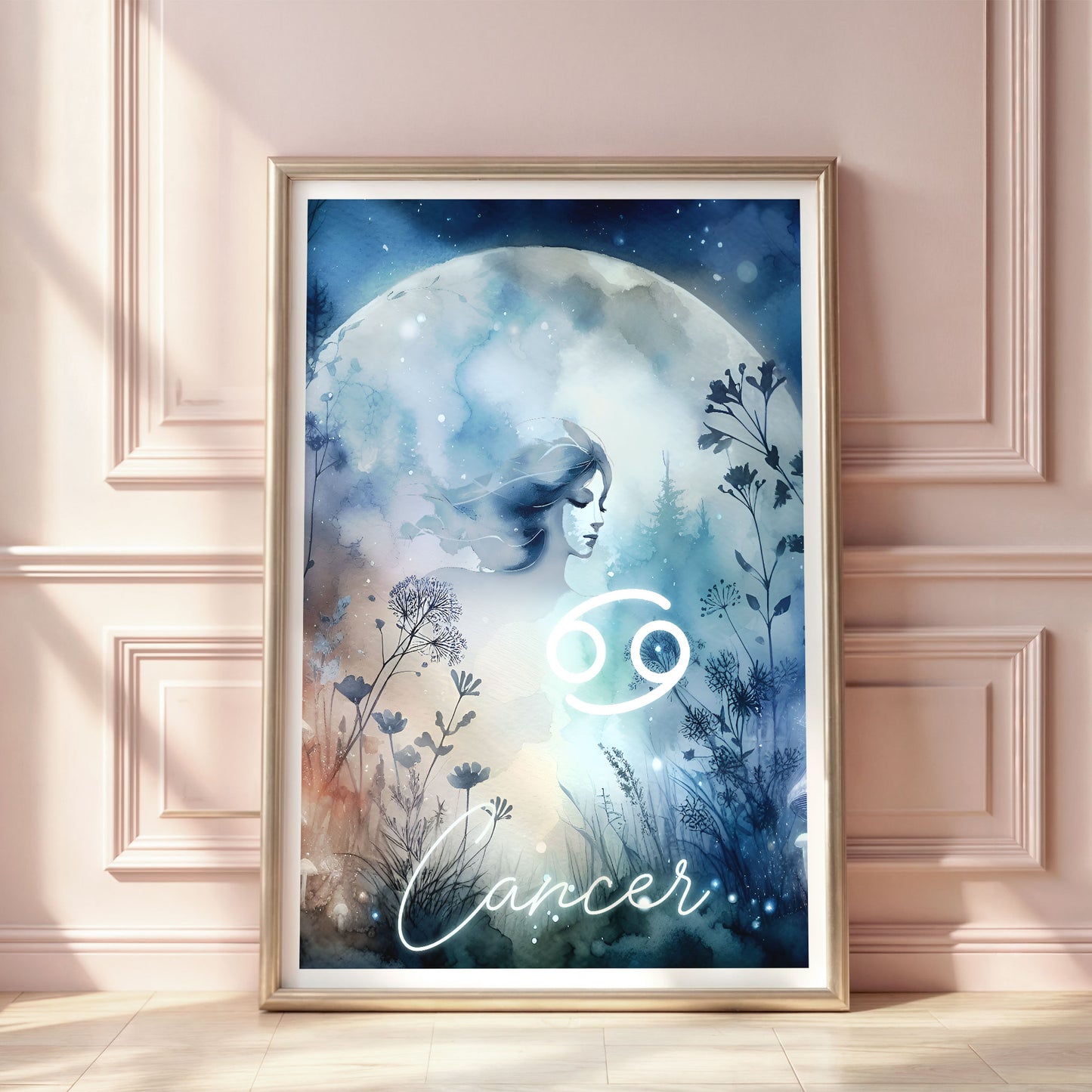 Wall Art Zodiac Cancer - Astrology Print - Printed Poster in multiple sizes - PR89-9