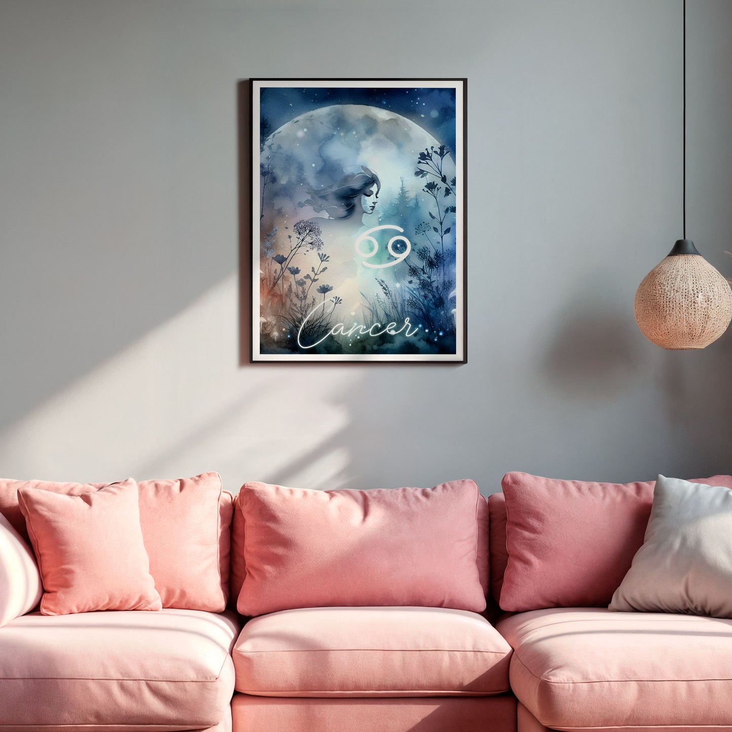 Wall Art Zodiac Cancer - Astrology Print - Printed Poster in multiple sizes - PR89-9