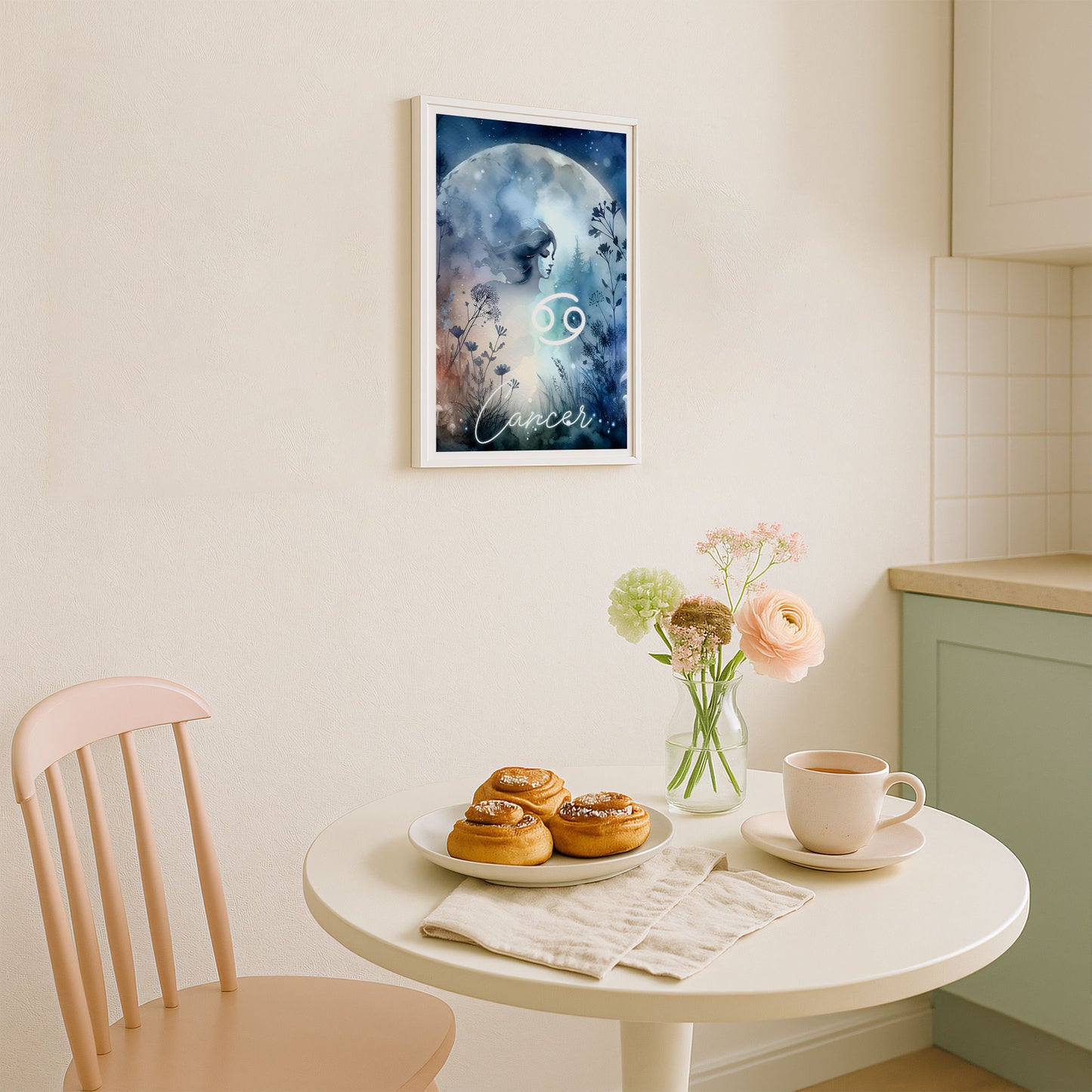 Wall Art Zodiac Cancer - Astrology Print - Printed Poster in multiple sizes - PR89-9