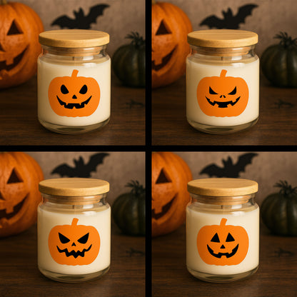20-pack Halloween Pumpor m ansikten – Vattentäta Premium Termiska Etiketter – Halloweendekoration – TS347