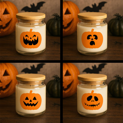 20-pack Halloween Pumpor m ansikten – Vattentäta Premium Termiska Etiketter – Halloweendekoration – TS347