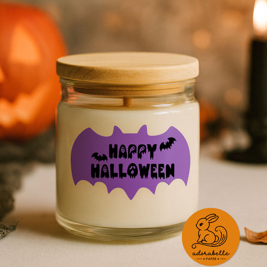 20-pack Halloween Fladdermus Stickers, glansiga – Vattentäta Premium Termiska Etiketter – Halloweendekoration – TS375