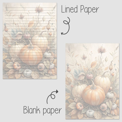10-pack Writing Paper - Pumpkins in Autumn - Printed A5 Stationery - WP518